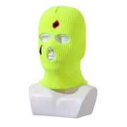 Balaclava three-hole hat outdoor riding headgear knitted warm ski mask