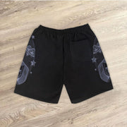Personalized starry sky print casual shorts