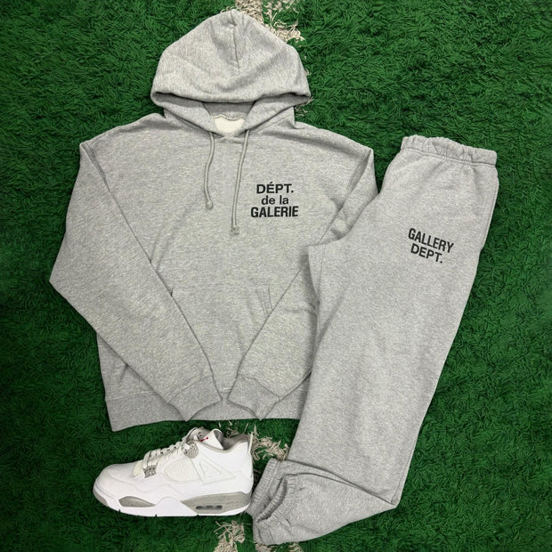 Casual Letters Print Two Piece Hoodie Set