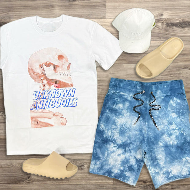 Street Skull Print Shorts Set