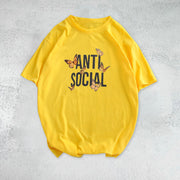 Retro casual butterfly short sleeve T-shirt