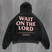 casual letter print hoodie