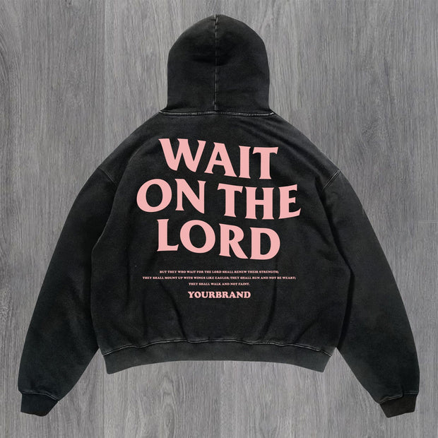 casual letter print hoodie