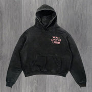 casual letter print hoodie