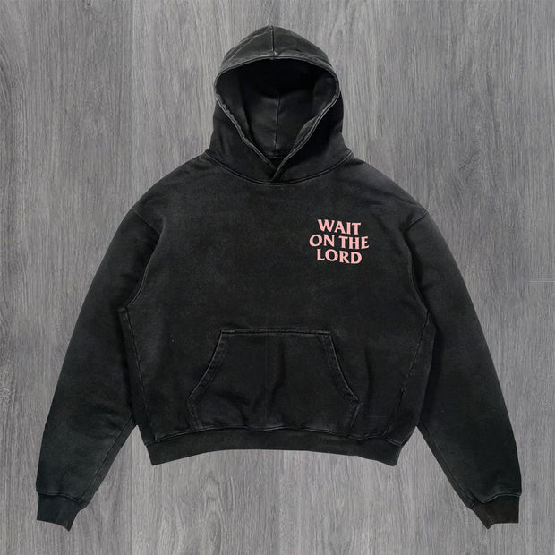 casual letter print hoodie
