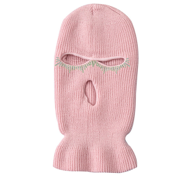 Warm three-hole hat ski riding sports knitted hat