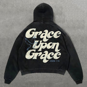 Grace Upon Grace Print Long Sleeve Hoodies