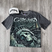 godspeed print short-sleeved T-shirt