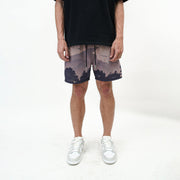 Tide brand art retro print casual shorts