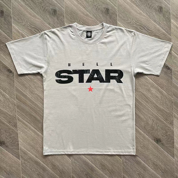 Preppy Short Sleeve Round Neck Loose T-Shirt