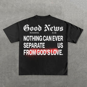 From God's Love Print Short Sleeve T-shirt