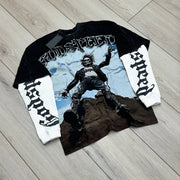 godspeed fake two piece skull sweatshirt