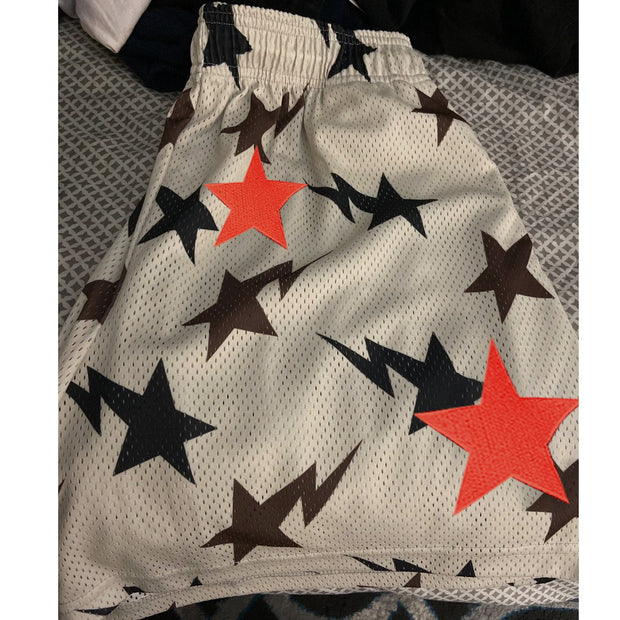Contrast Print Street Shorts