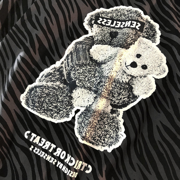 Tide brand zebra print short-sleeved T-shirt