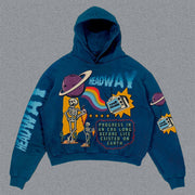 Preppy Skull Print Hoodie