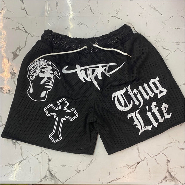 Casual Retro Printed Sports Shorts