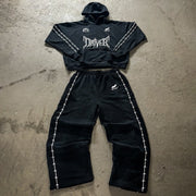 Vitex Letters Print Two Piece Hoodie Set