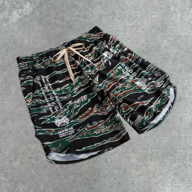 Fashion sports style fitness casual camouflage shorts