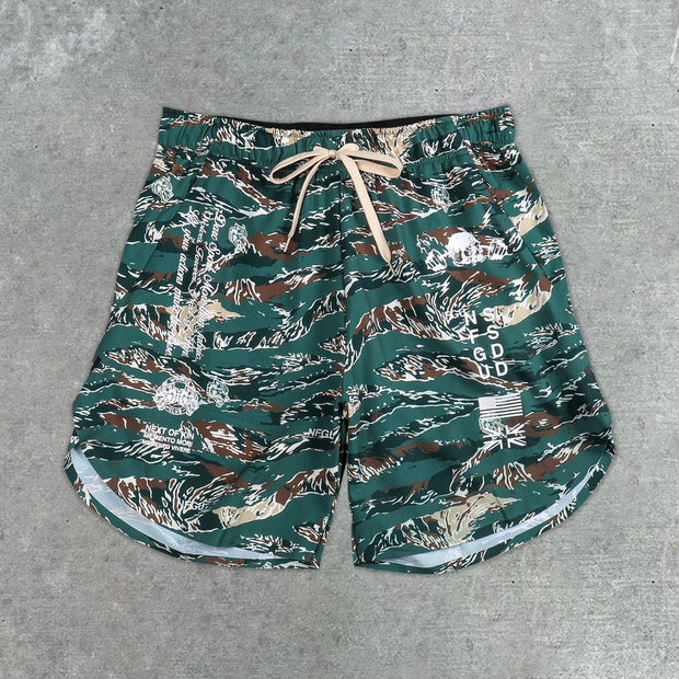 Fashion sports style fitness casual camouflage shorts