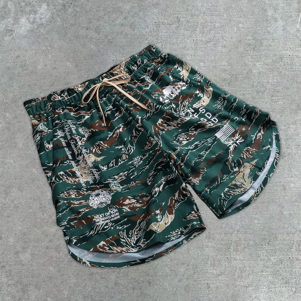 Fashion sports style fitness casual camouflage shorts