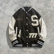 Autumn and winter color matching jacket
