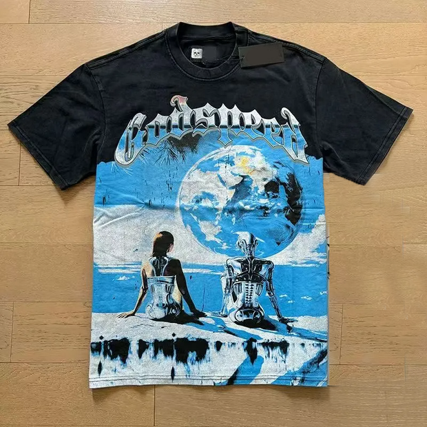 Holiday Print Crew Neck T-Shirt