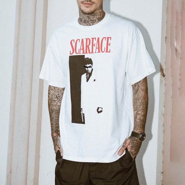 Printed men's short sleeve T shirt