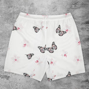 Butterfly Fashion Retro Street Mesh Shorts