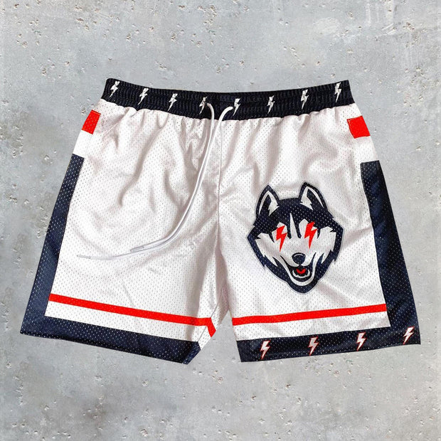 Personality Fashion Sports Wind Lightning Wolf Casual Shorts