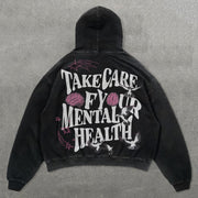 Mental Health Matters Print Long Sleeve Hoodie
