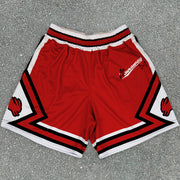 Trendy retro print casual sports shorts
