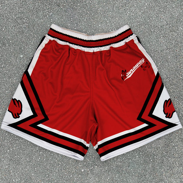 Trendy retro print casual sports shorts