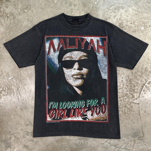 Casual street printed cotton T-shirt