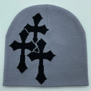 Cross Jacquard Hat for Men and Women