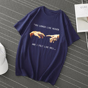 Pure cotton pullover short sleeve cartoon anime round neck T-shirt