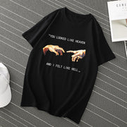 Pure cotton pullover short sleeve cartoon anime round neck T-shirt