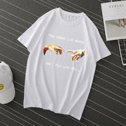 Pure cotton pullover short sleeve cartoon anime round neck T-shirt