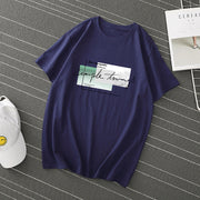 Pure cotton pullover short sleeve cartoon anime round neck T-shirt