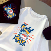 Beer stamp personalized short-sleeved retro t-shirt