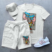 Casual Fashion Loose Short Sleeve Sports Shorts Set