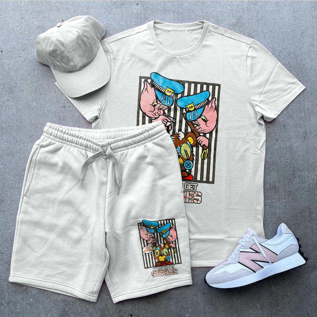 Casual Fashion Loose Short Sleeve Sports Shorts Set
