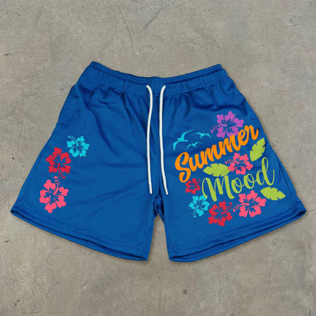 Tide brand casual Hawaiian mesh shorts