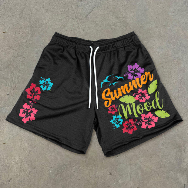 Tide brand casual Hawaiian mesh shorts
