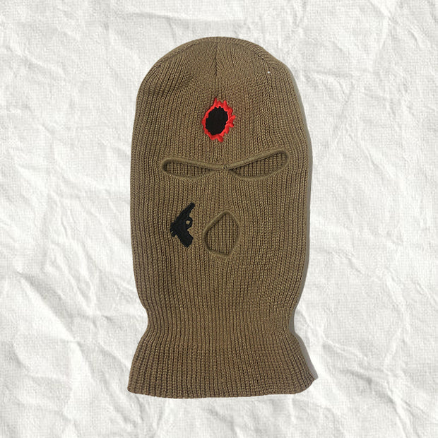 Hip Hop Gun Embroidery Knit Hat
