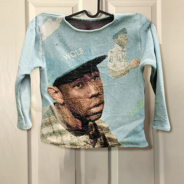 Personalized Cartoon Graphic Tapestry Sweatshirt