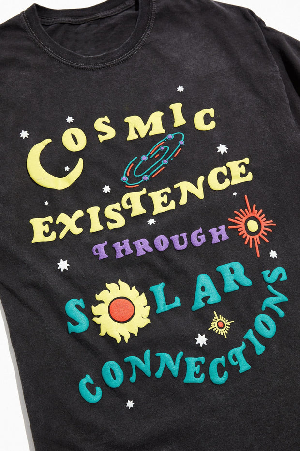 Black printed men's T-shirt