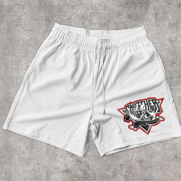 Thief Vintage Print Mesh Shorts