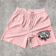 Thief Vintage Print Mesh Shorts