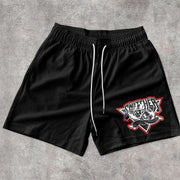 Thief Vintage Print Mesh Shorts