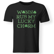 W_NN_ Rub My Lucky Ch_rm Funny St Patrick's Day T-Shirt